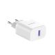 3. Ładowarka Dudao A20EU sieciowa USB-A 18W - biała + kabel USB-A - USB-C