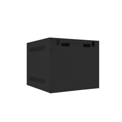 8. LANBERG SZAFA WISZĄCA RACK 10" 4U 280X310 CZARNA, DRZWI METALOWE (FLAT PACK) WF10-2304-00B