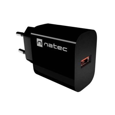 7. NATEC ŁADOWARKA SIECIOWA RIBERA 1X USB-A 18W CZARN