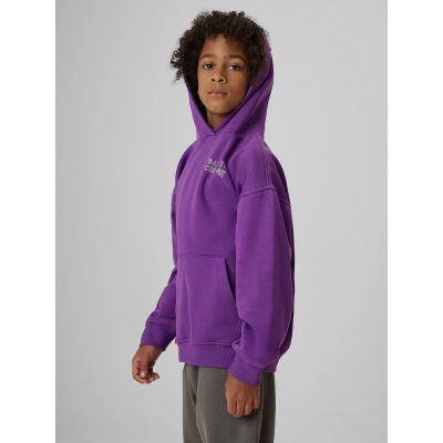 4. Bluza dresowa loose z kapturem chłopięca 4F 4FJRAW26TSWSM3194-51S