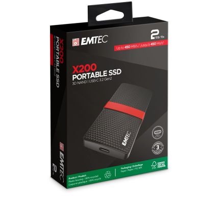 6. Dysk Emtec X200 - 2 TB - USB Type-C - 3.2 Gen 1 (3.1 Gen 1) - 450 MB/s - 5 Gbps