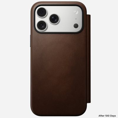 5. Nomad Modern Leather Folio pokrowiec na telefon komórkowy 17,5 cm (6.9") Brązowy