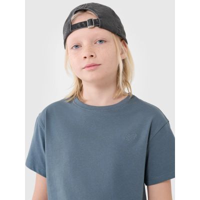 5. T-shirt oversize gładki chłopięcy 4F 4FJWSS25TTSHM2324-46S
