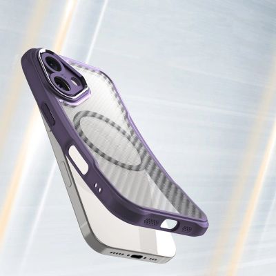 4. Etui silikonowe Leading Series MagSafe do iPhone 16 - fioletowe