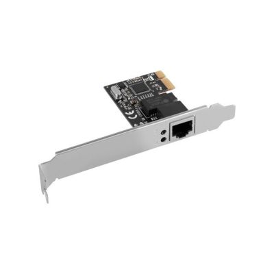2. LANBERG KARTA SIECIOWA PCI-E 1X RJ45 1GB RTL8111C ŚLEDŹ LOW PROFILE PCE-1GB-201