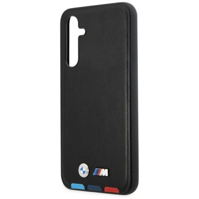 6. Etui BMW Leather Stamp Tricolor na Samsung Galaxy A54 - czarne