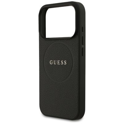 6. Etui Guess Grained Ring MagSafe do iPhone 17 Pro - czarne