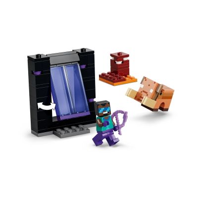 5. LEGO Minecraft 21584 Podróż przez portal do Netheru i Endu