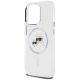 6. Etui Karl Lagerfeld IML Metal Karl & Choupette Head MagSafe na iPhone 14 Pro - białe