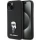 Etui Karl Lagerfeld Silicone Ikonik Metal Pin na iPhone 15 - czarne