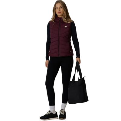 8. Kamizelka damska 4F F372 burgund 4FWAW26TVJAF372 60S