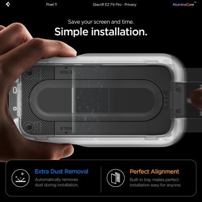 10. Szkło hartowane Spigen Glas.tR EZ Fit Pro HD 2-Pack prywatyzujące na Google Pixel 10 / 11