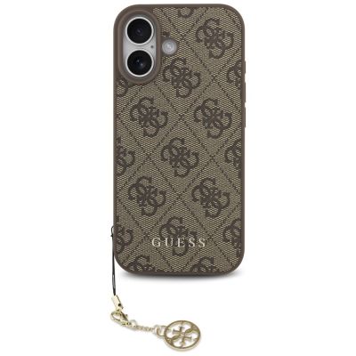 2. Etui Guess 4G Charms Collection MagSafe na iPhone 17 - brązowe