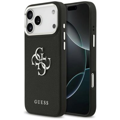 Etui Guess Grained Big 4G Classic Logo na iPhone 17 Pro Max - czarne