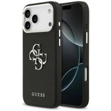 Etui Guess Grained Big 4G Classic Logo na iPhone 17 Pro Max - czarne