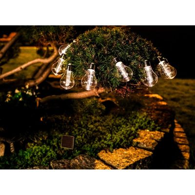 6. LAMPA SOLARNA GIRLANDA OGRODOWA PARTY LIGHT 10 LED 3.8M