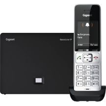 Gigaset BasicLine IP + COMFORT 500HX Telefon w systemie DECT Nazwa i identyfikacja dzwoniącego Czarny, Srebrny