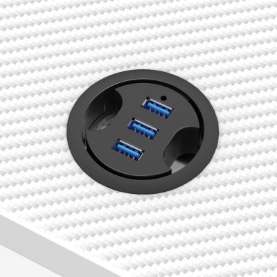 8. Biurko gamingowe Huzaro Hero 2.5 White RGB