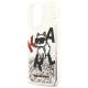 6. Etui Karl Lagerfeld Liquid Glitter Choupette Logo MagSafe na iPhone 17 - przezroczyste