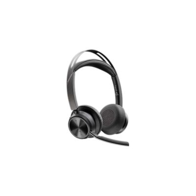 182. Zestaw słuchawkowy POLY Voyager Focus 2 USB-C-C z przejściówką USB-C/A i podst. ładującą