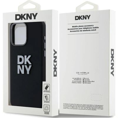 8. Etui DKNY Liquid Silicone Metal Logo na iPhone 15 Pro Max - czarne