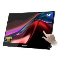 Verbatim Portable 14" FHD Touch Monitor LIGHT Przenośny monitor Czarny 35,6 cm (14") LCD 1920 x 1080 px