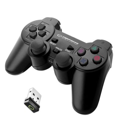 12. Gamepad bezprzewodowy Esperanza EGG108K (PC, PS3; kolor czarny)
