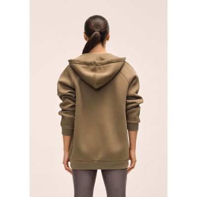 4. Bluza damska CASALL Easy Oversized Zip Hoodie kolor brązowy