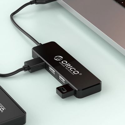 4. Hub USB-A Orico FL01 stacja dokująca 4x USB-A 2.0 - czarny
