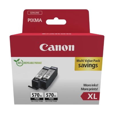 Canon 0318C010 nabój z tuszem 2 szt. Oryginalny Wysoka (XL) wydajność Czarny