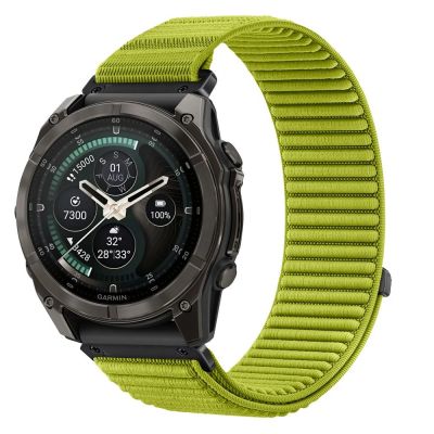Pasek Tech-Protect NylonLoop na Garmin Fenix 5X / 5X Plus / 6X / 6X Pro / 7X / 8 / 8 Pro / 9 / 9 Pro (51 mm) - limonkowy