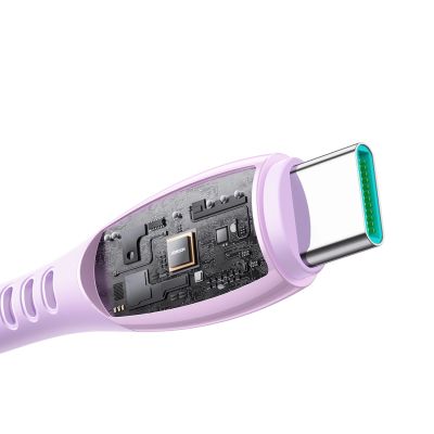 3. Kabel Joyroom S-A59 Vibrant Series 3A USB-A - USB-C 1,2m - fioletowy