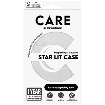 4. Etui CARE by PanzerGlass Flagship Urban Combat StarLight White QI do Samsung Galaxy S25+ - przezroczysty