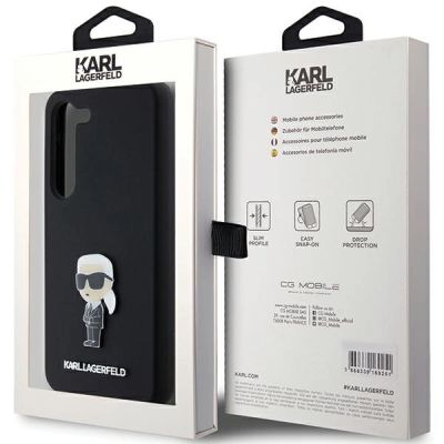 8. Etui Karl Lagerfeld Silicone Ikonik Metal Pin na Samsung Galaxy S23+ - czarne