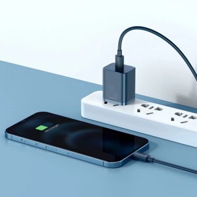 12. Baseus Super Si 1C szybka ładowarka USB Typ C 20W Power Delivery + kabel USB Typ C - Lightning 1m niebieski (TZCCSUP-B03)