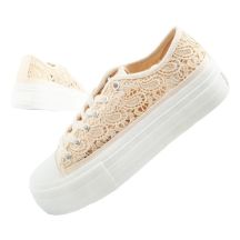 Lee Cooper buty sportowe damskie trampki koronkowe ażurowe platforma