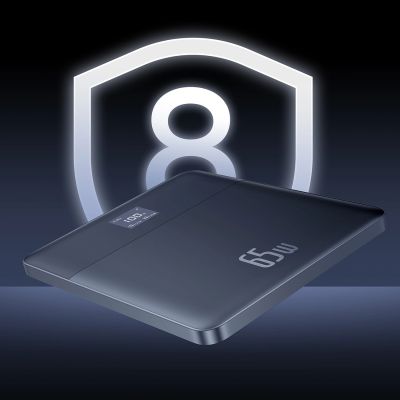 12. Powerbank Baseus Blade2 12000mAh 65W z wyświetlaczem cyfrowym (z czarnym kablem Baseus Mini White Series USB-C - USB-C 100W (20V/5A) 50cm) - niebieski