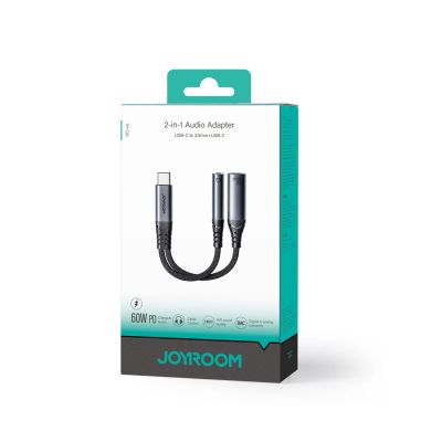 5. Adapter DAC 2w1 Joyroom SY-C02 USB-C do USB-C / mini jack 3.5 mm - czarny