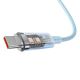 5. Kabel Baseus Explorer 100W USB-C - USB-C z inteligentnym czujnikiem temperatury 1m - niebieski