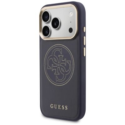 2. Etui Guess Perforated 4G MagSafe na iPhone 17 Pro - niebieskie
