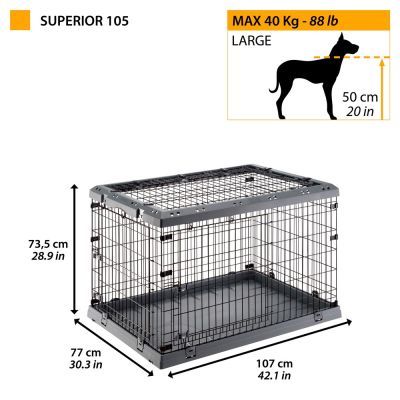 2. FERPLAST Superior 105 - klatka dla psów - 107 x 77 x 73,5 cm