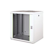 Digitus Szafa sieciowa wisząca Unique 19" 12U rack 600x450, drzwi szyba, szary, niedzielona, złożona, 100kg