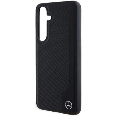 6. Etui Mercedes Leather Debossed Line MagSafe na Samsung Galaxy S24 - czarne