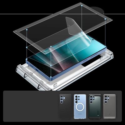 8. Szkło hybrydowe Spigen Elite Shield EZ FIT na Samsung Galaxy S25 Ultra - przezroczyste
