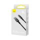5. Baseus Tungsten Gold kabel USB-A - USB-C 480Mb/s 100W 2m czarny (CAWJ000101)