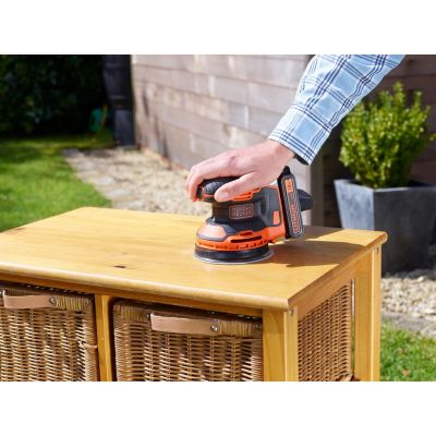 8. Szlifierka Black & Decker BDCROS18N-XJ przenośna szlifierka orbitalna 12000 RPM Czarny, Pomarańczowy