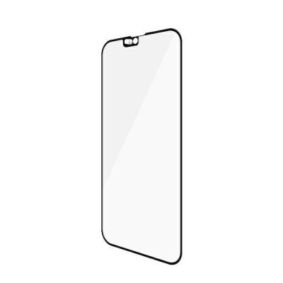 4. Szkło PanzerGlass E2E Microfracture antybakteryjne z osłoną aparatu z kryształem Swarovsky na iPhone 13 / 13 Pro - z czarną ramką