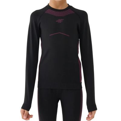 12. Bielizna bezszwowa dla dziewczynki 4F F250 głęboka czerń 4FJWAW25USEAF250 20S