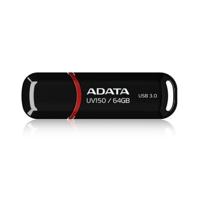 Pendrive ADATA UV150 AUV150-64G-RBK (64GB; USB 3.0; kolor czarny)