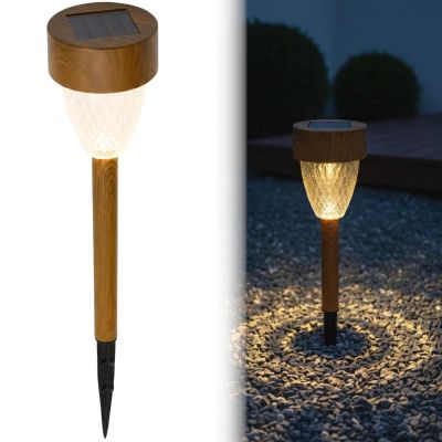 6. LAMPA SOLARNA IMITACJA DREWNA 7x37CM